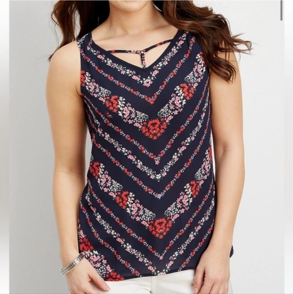 Maurices floral sleeveless top